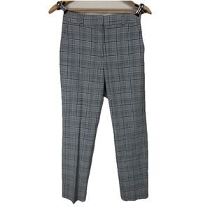 Reiss Women’s Checked Tailored Trousers Black White Size 4 Career Preppy Classic